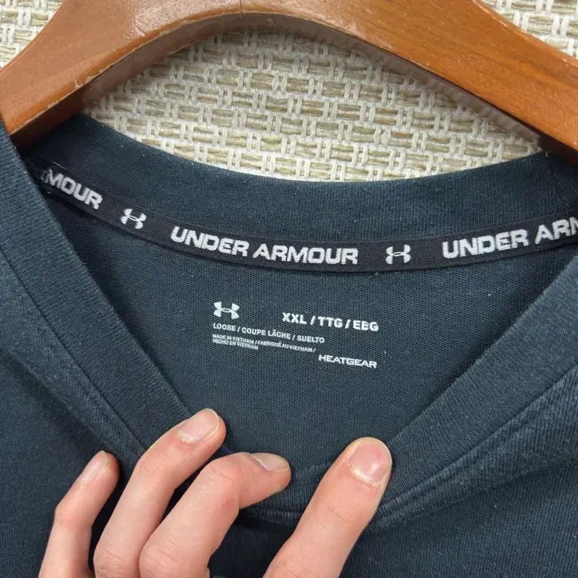 언더아머 캐주얼 센터로고 롱슬리브 긴팔티 XXL M10045 상품이미지3