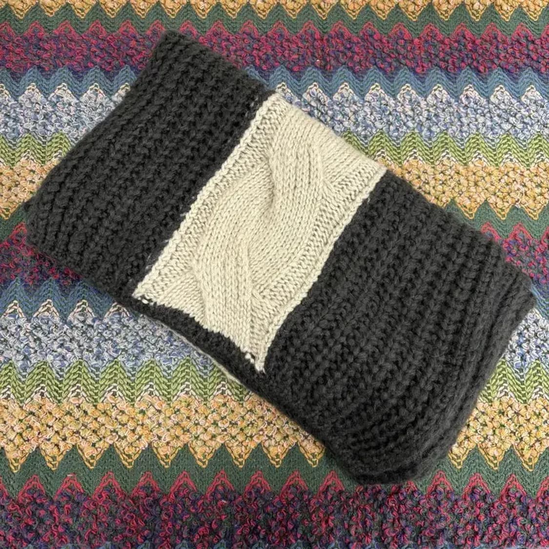 Marja Kurki 빈티지 꽈배기 배색 머플러 목도리 M10054 상품이미지1