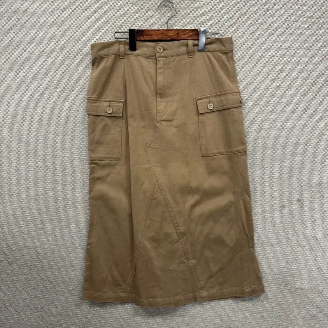 빈티지 베이지 데님 치마 롱 스커트 32인치 M10167 상품이미지1