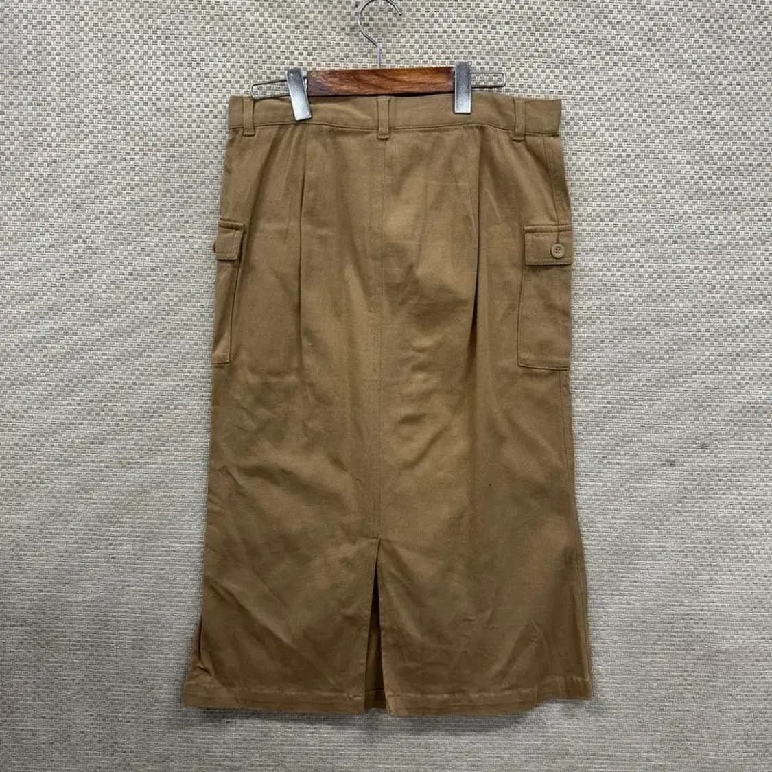 빈티지 베이지 데님 치마 롱 스커트 32인치 M10167 상품이미지2