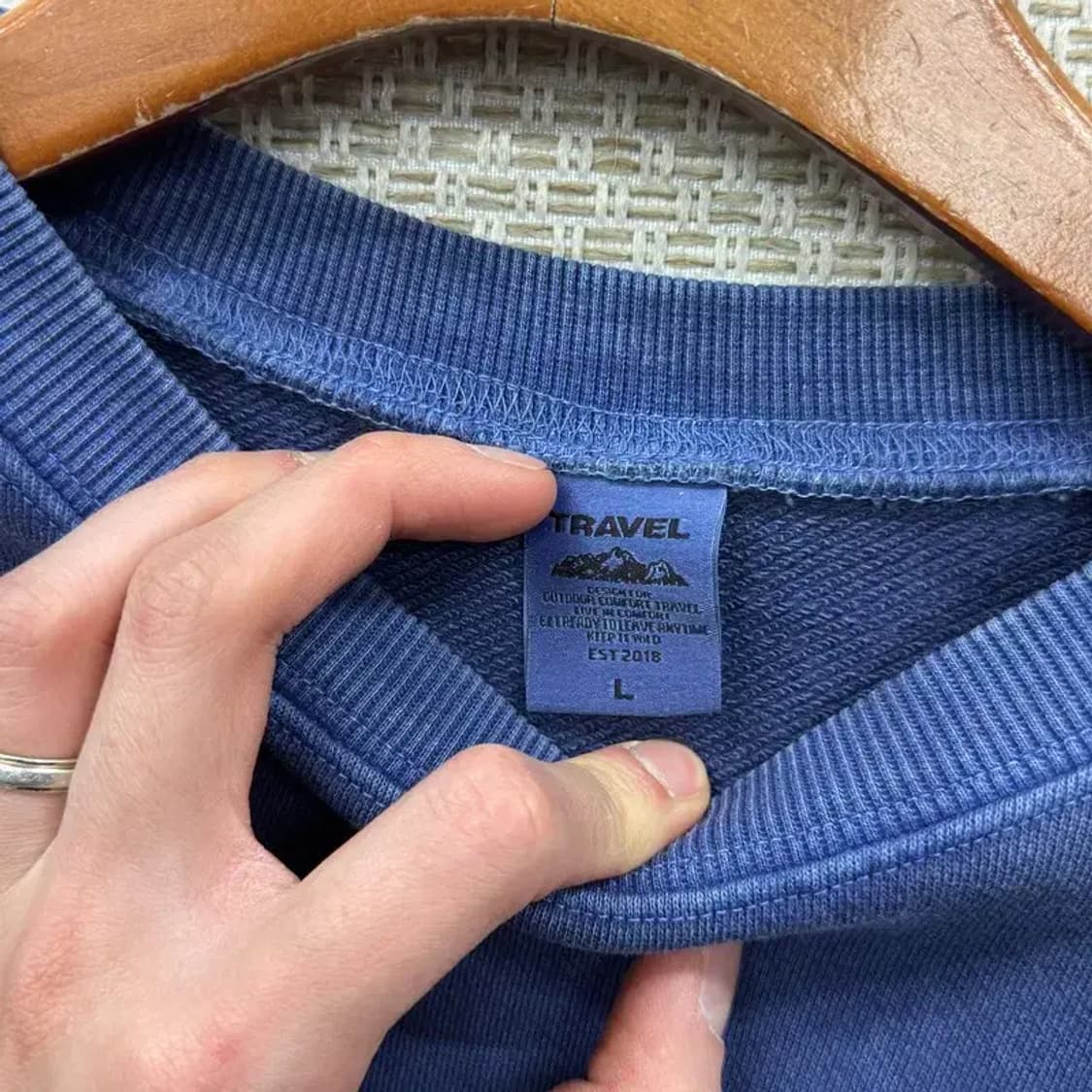 트래블 피그먼트 캐주얼 오버핏 맨투맨 L M10155 상품이미지3