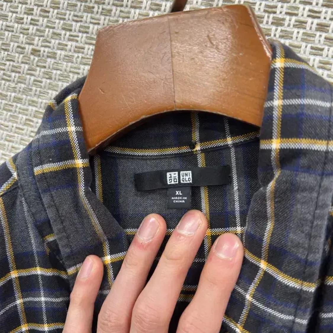 유니클로 캐주얼 체크 셔츠 XL M10163 상품이미지3