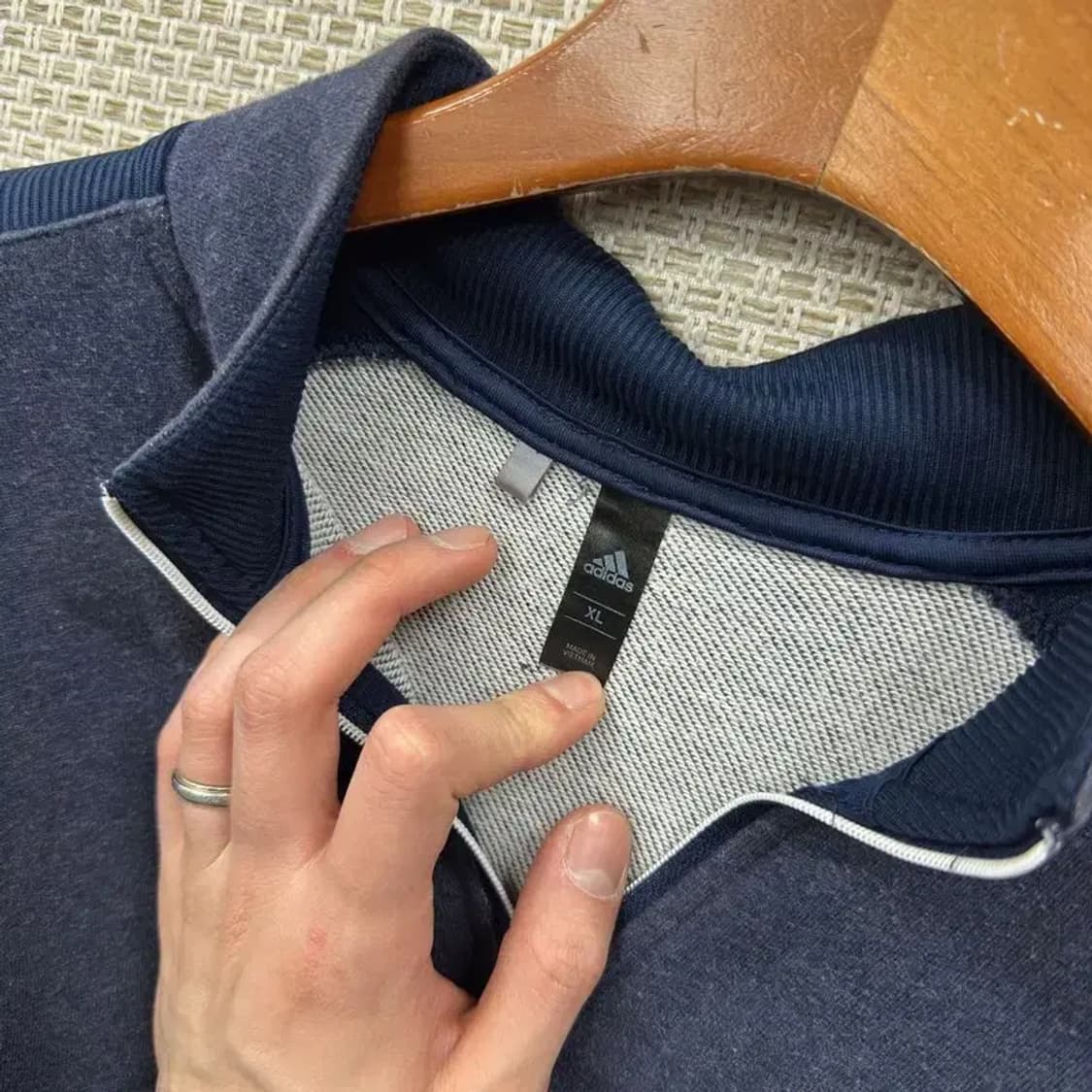 아디다스 캐주얼 반집업 맨투맨 XL M10160 상품이미지3