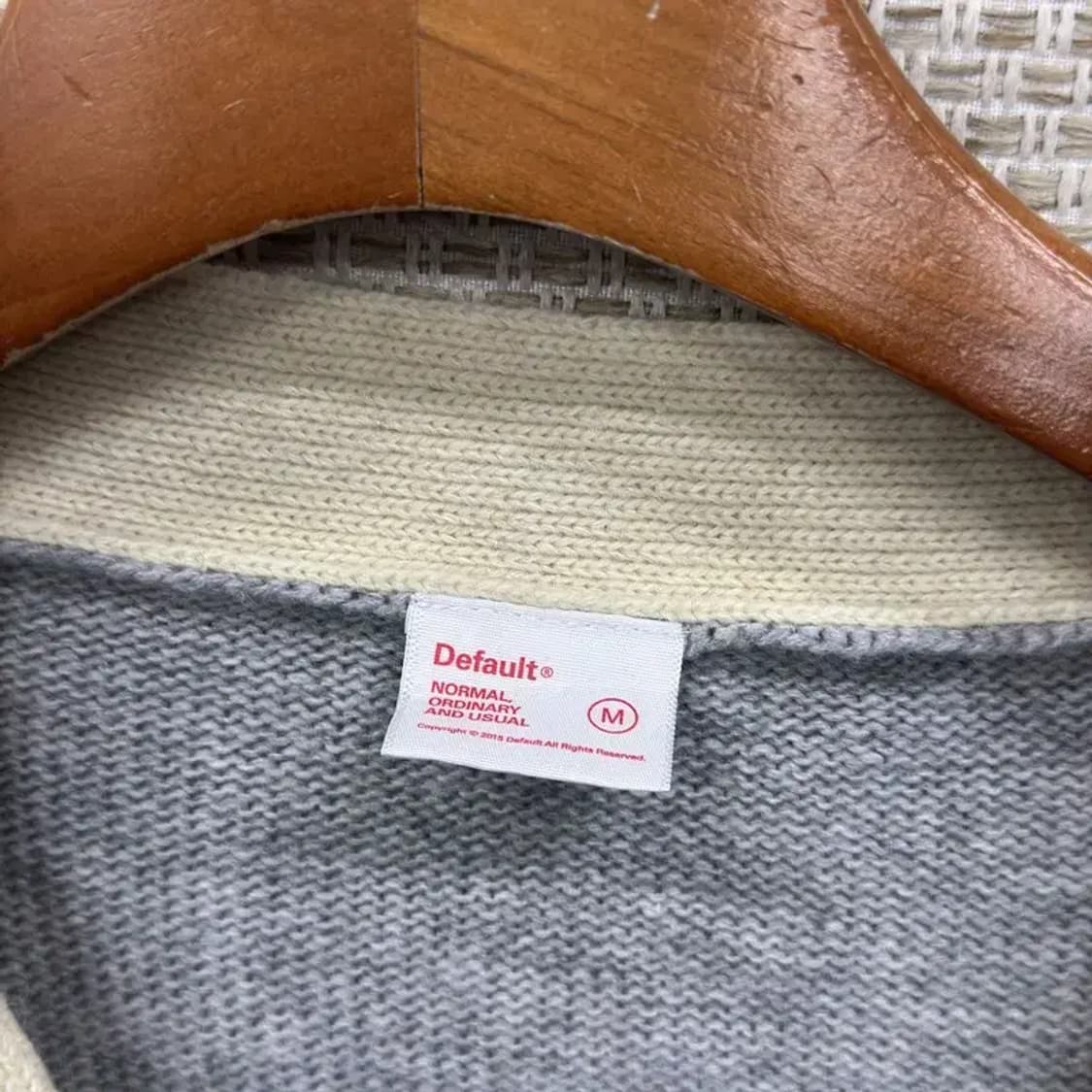 빈티지 캐주얼 배색 울 니트 가디건 M M10389 상품이미지3