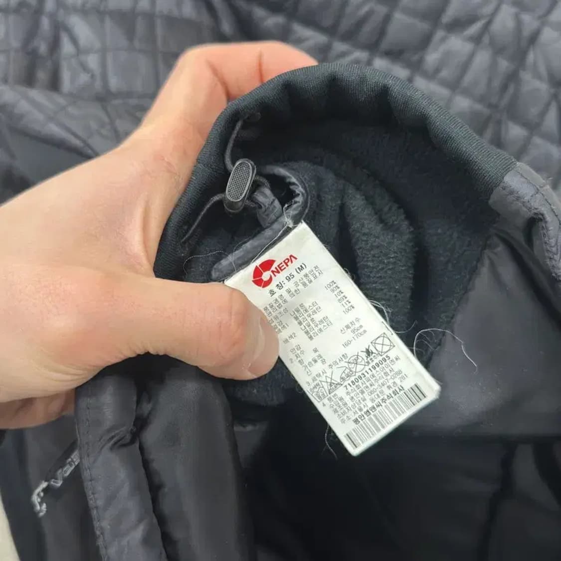 네파 아웃도어 사이드로고 퀄팅 자켓 95 M10394 상품이미지4