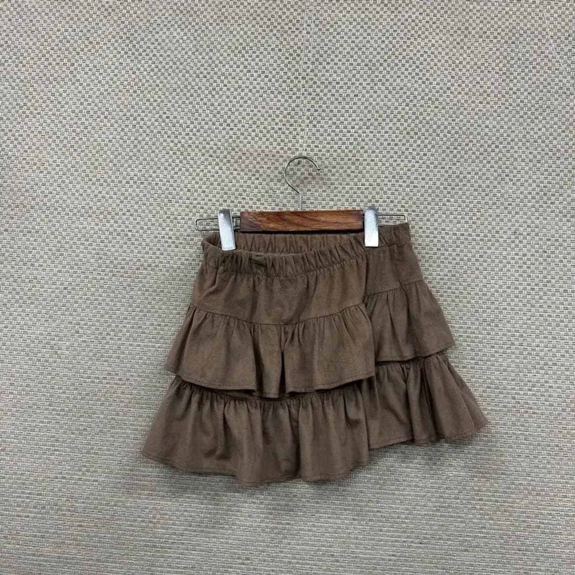 빈티지 벨벳 프릴 밴딩 미니스커트 26인치 M10414 상품이미지1