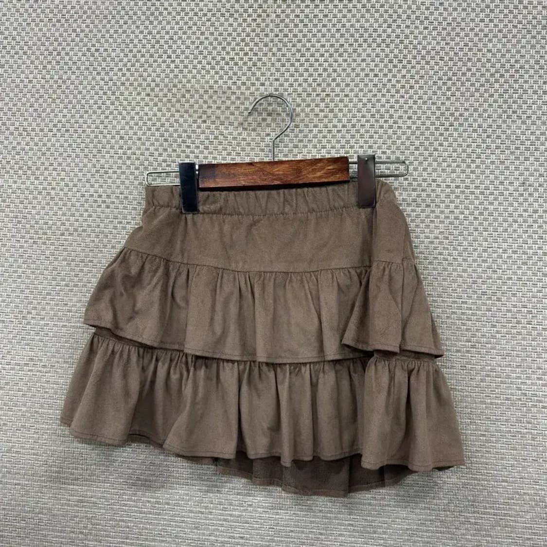 빈티지 벨벳 프릴 밴딩 미니스커트 26인치 M10414 상품이미지2