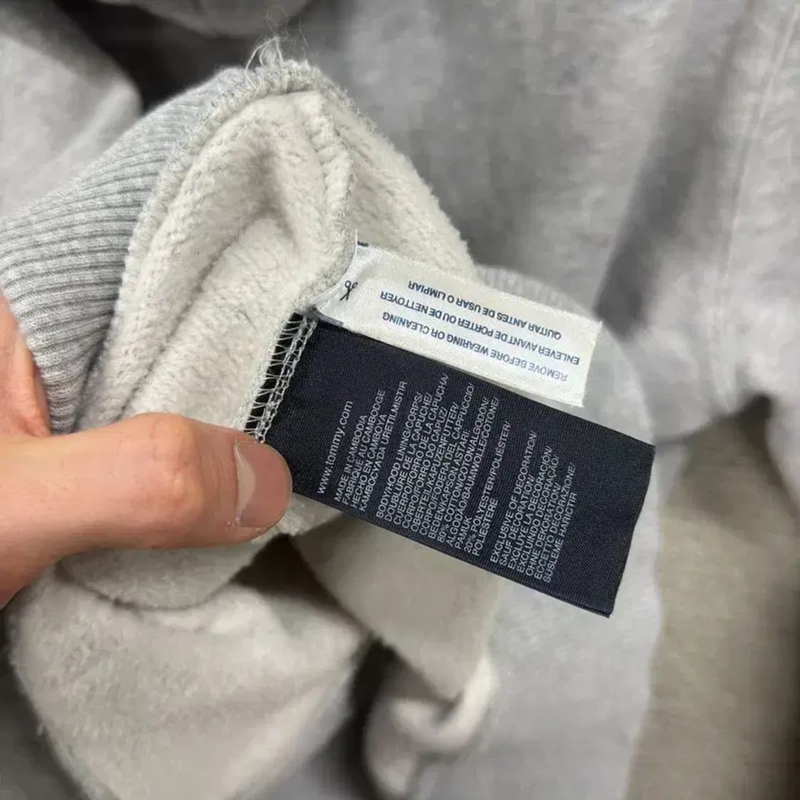 타미힐피거 캐주얼 빅로고 약기모 후드집업 XL M10268 상품이미지4