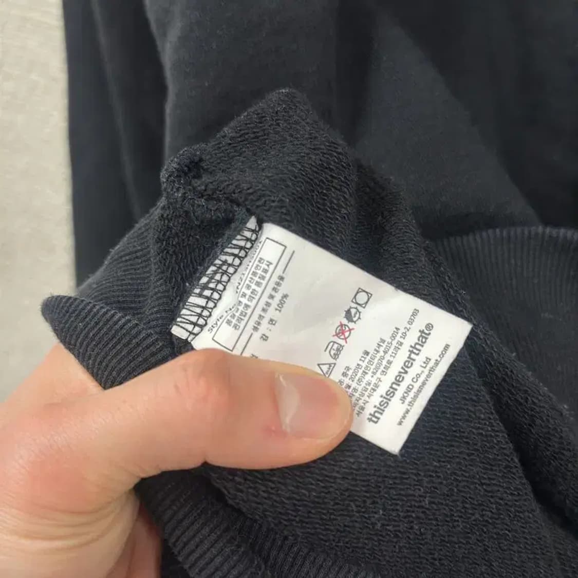 디스이즈네버댓 캐주얼 센터로고 후드티 M M10281 상품이미지4