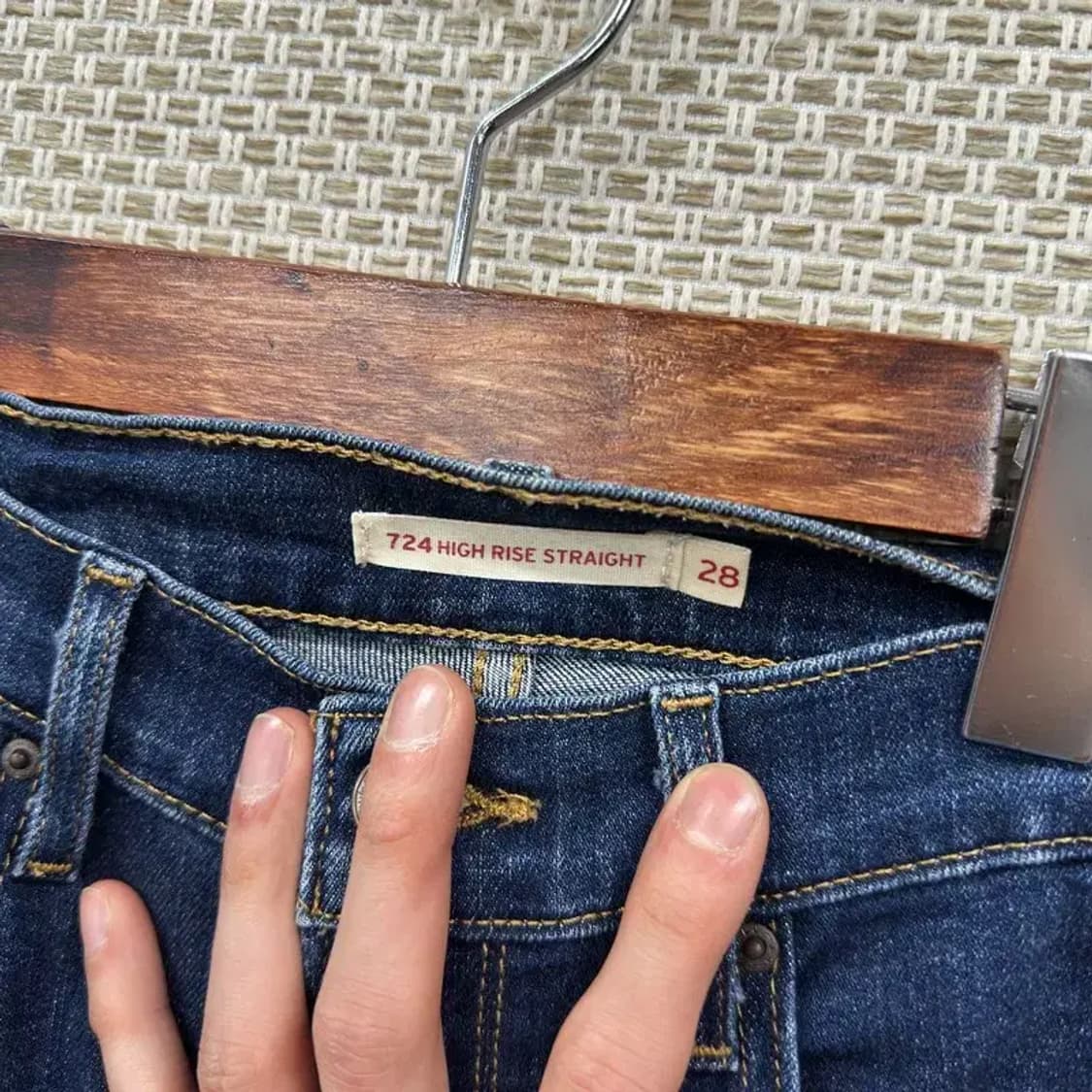 리바이스 724 하이라이즈 데님 청바지 28인치 M10527 상품이미지4