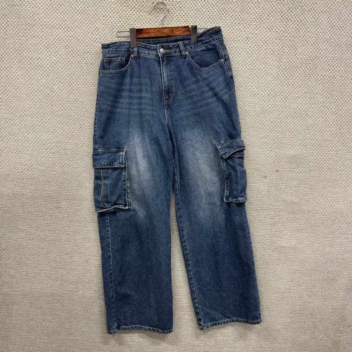 빈티지 Y2K 올드스쿨 카고 데님 청바지 L M10529 상품이미지1