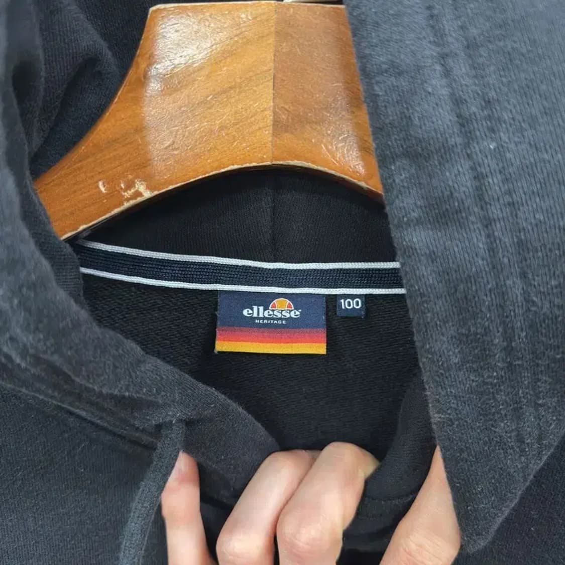 엘레쎄 캐주얼 빅로고 후드티 100 M10514 상품이미지3