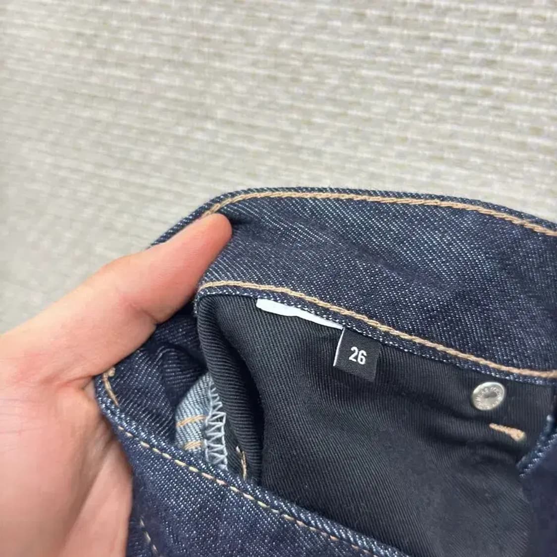 무신사스탠다드 캐주얼 일자핏 데님 청바지 26인치 M10528 상품이미지4