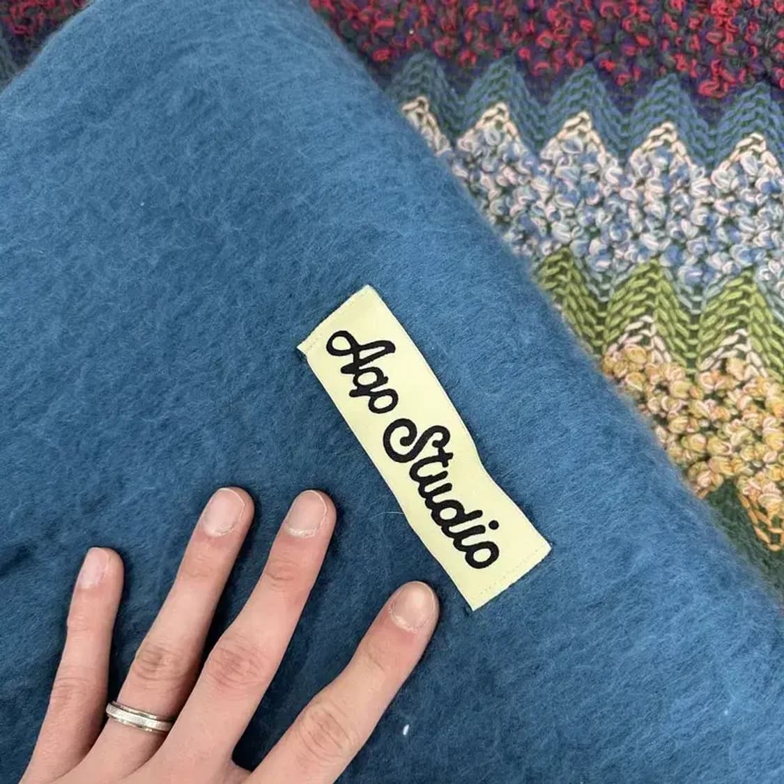 빈티지 캐주얼 블루 머플러 목도리 M10531 상품이미지2