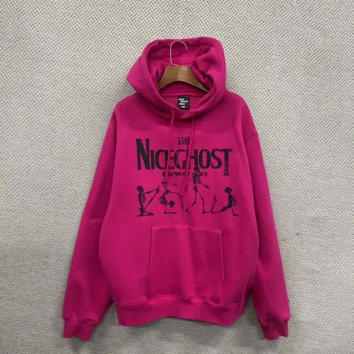 나이스고스트클럽 오버핏 약기모 프린팅 후드티 S M10285 상품이미지1