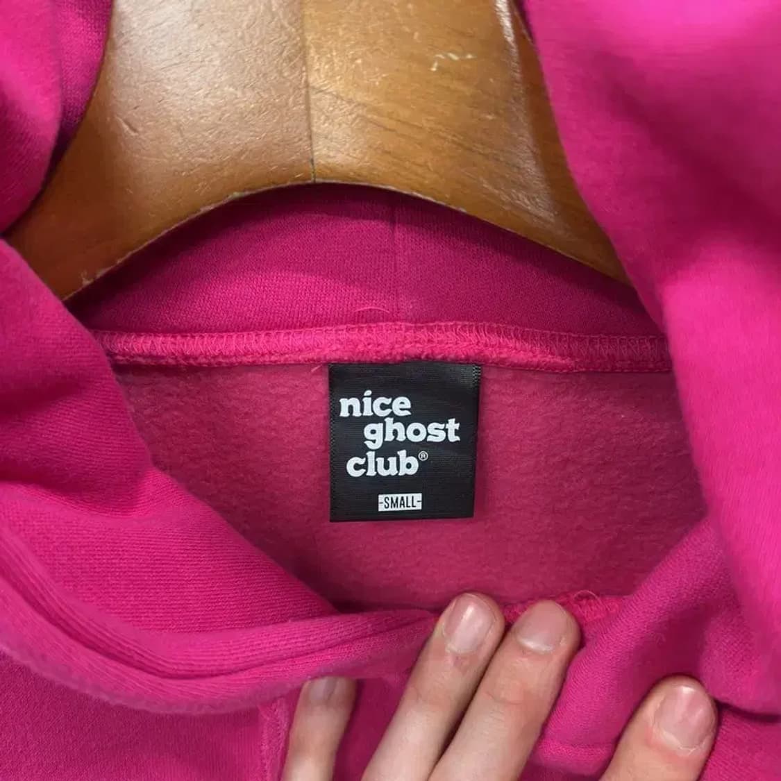 나이스고스트클럽 오버핏 약기모 프린팅 후드티 S M10285 상품이미지3