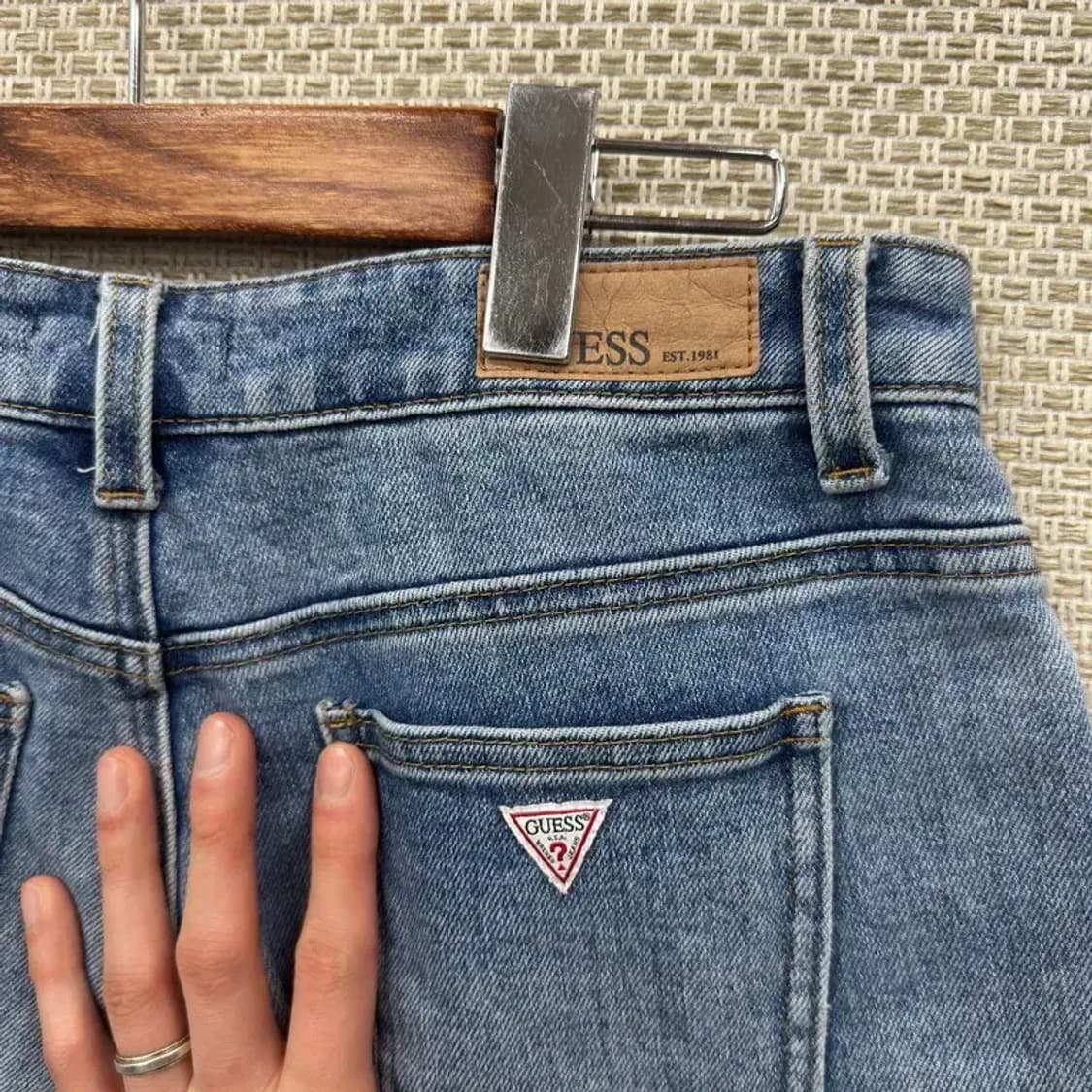 게스 캐주얼 로고 데님 청바지 27인치 M10291 상품이미지3