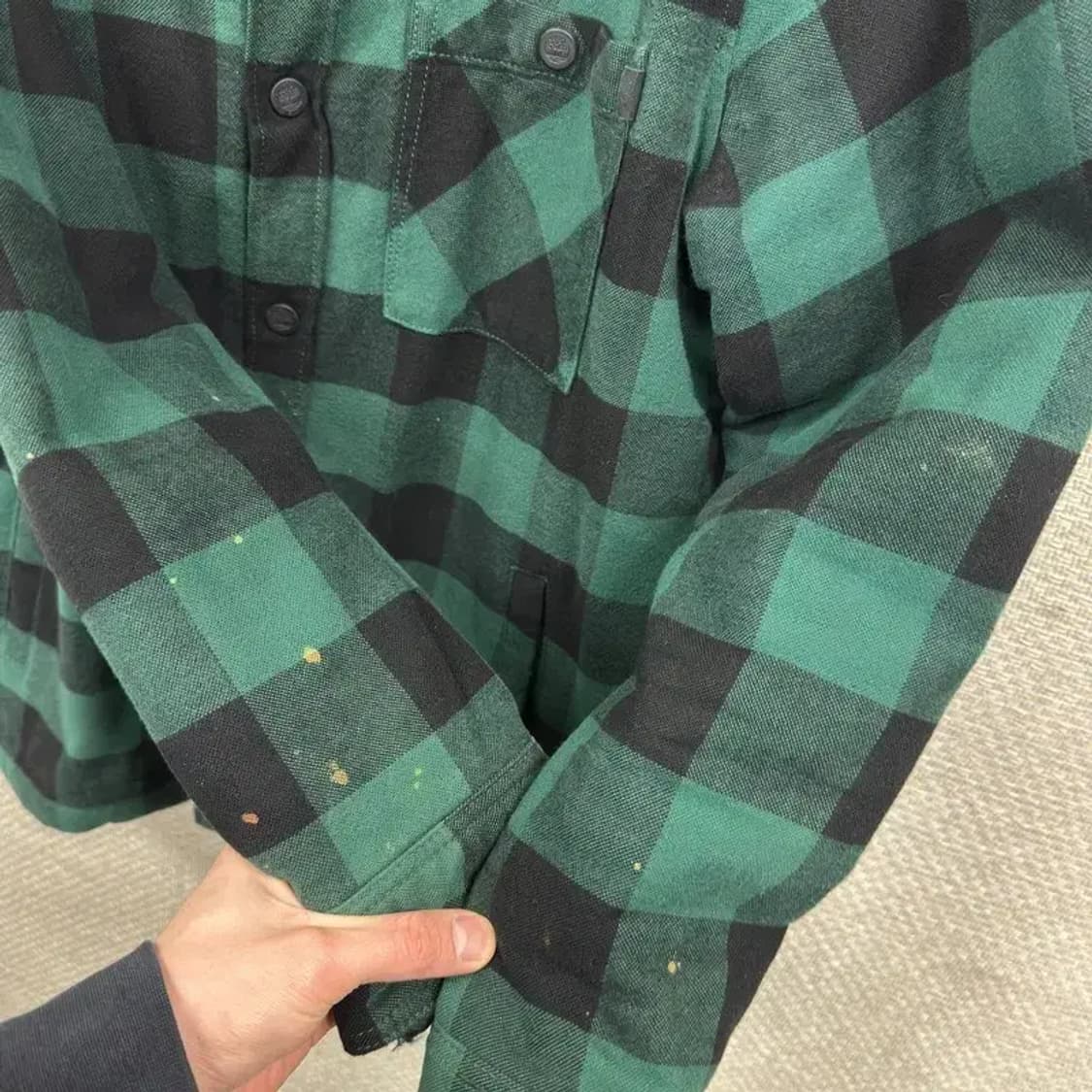 팀버랜드 빈티지 양털안감 체크 셔츠 자켓 L M10634 상품이미지5
