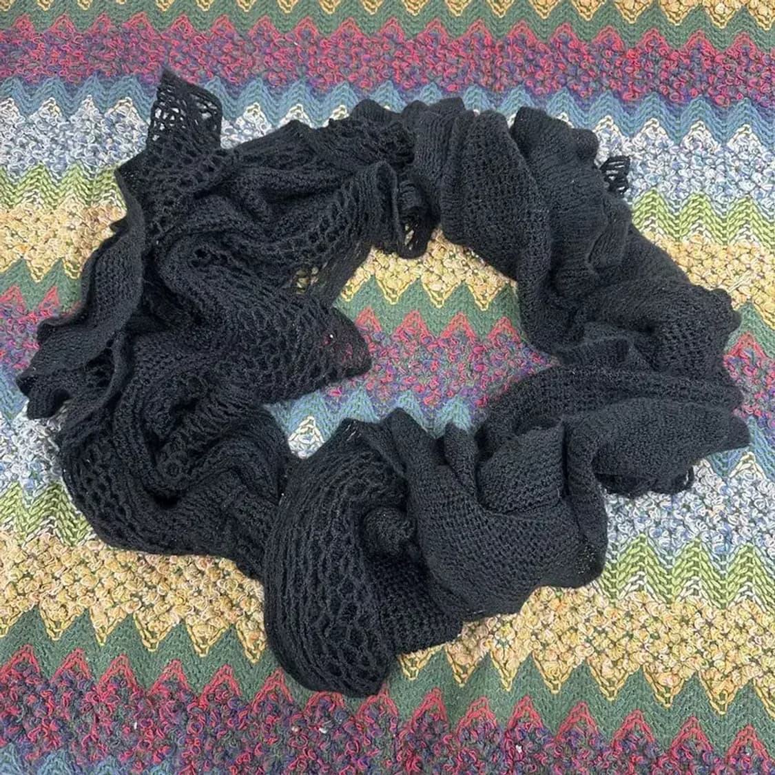 빈티지 그물 아크릴 니트 머플러 목도리 M10652 상품이미지1