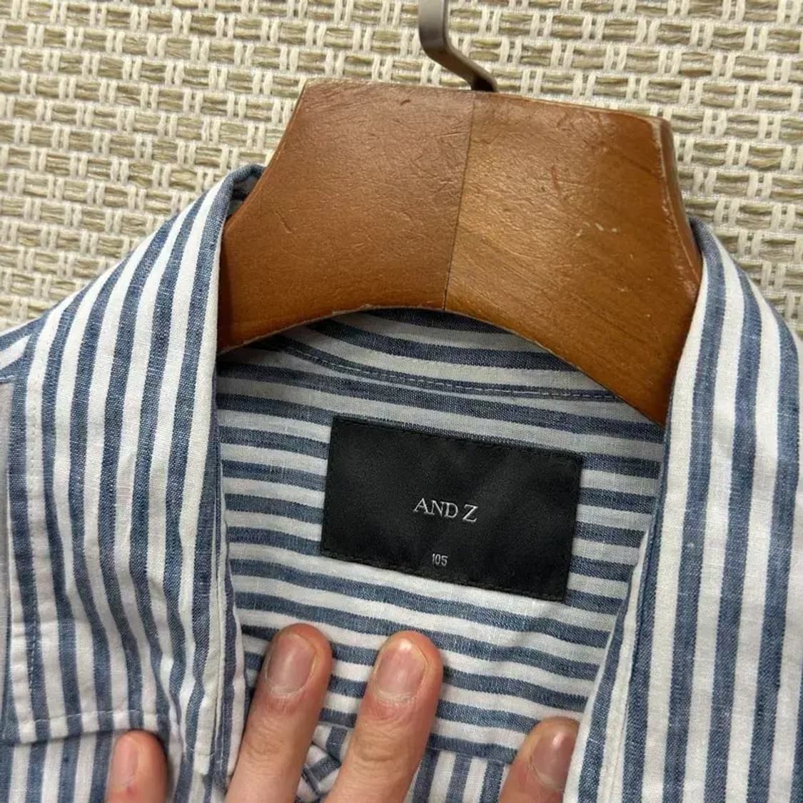 앤드지 캐주얼 스트라이프 린넨 셔츠 105 M10646 상품이미지3