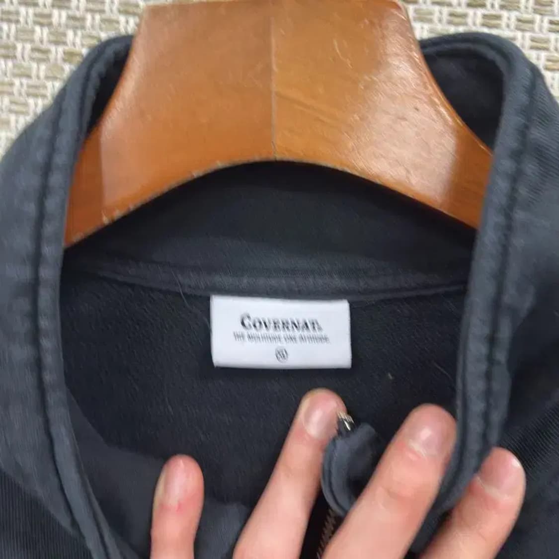 커버낫 캐주얼 사이드로고 반집업 스웻셔츠 맨투맨 XL M10631 상품이미지3