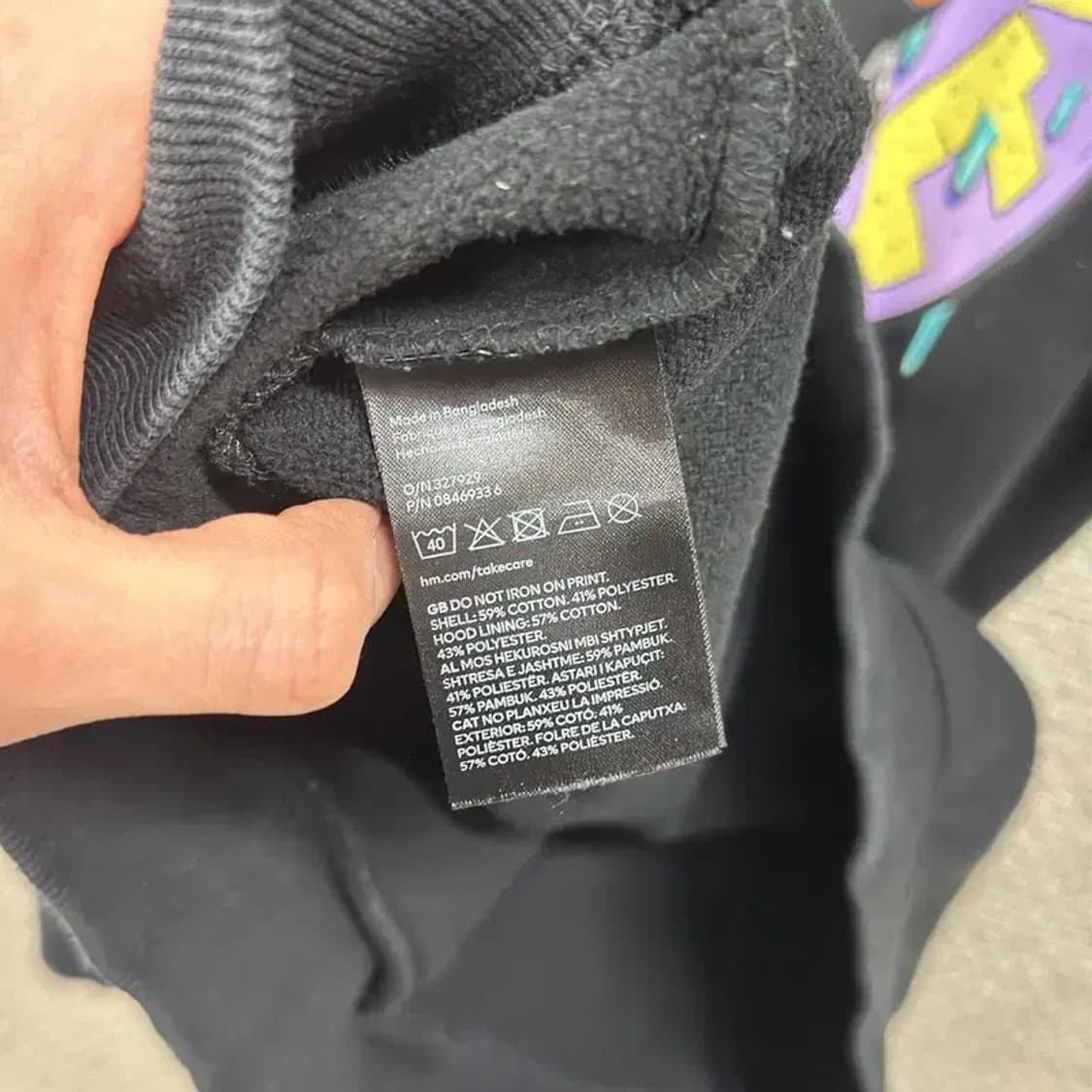 에이치앤엠 스폰지밥 캐주얼 후드티 S M10639 상품이미지4