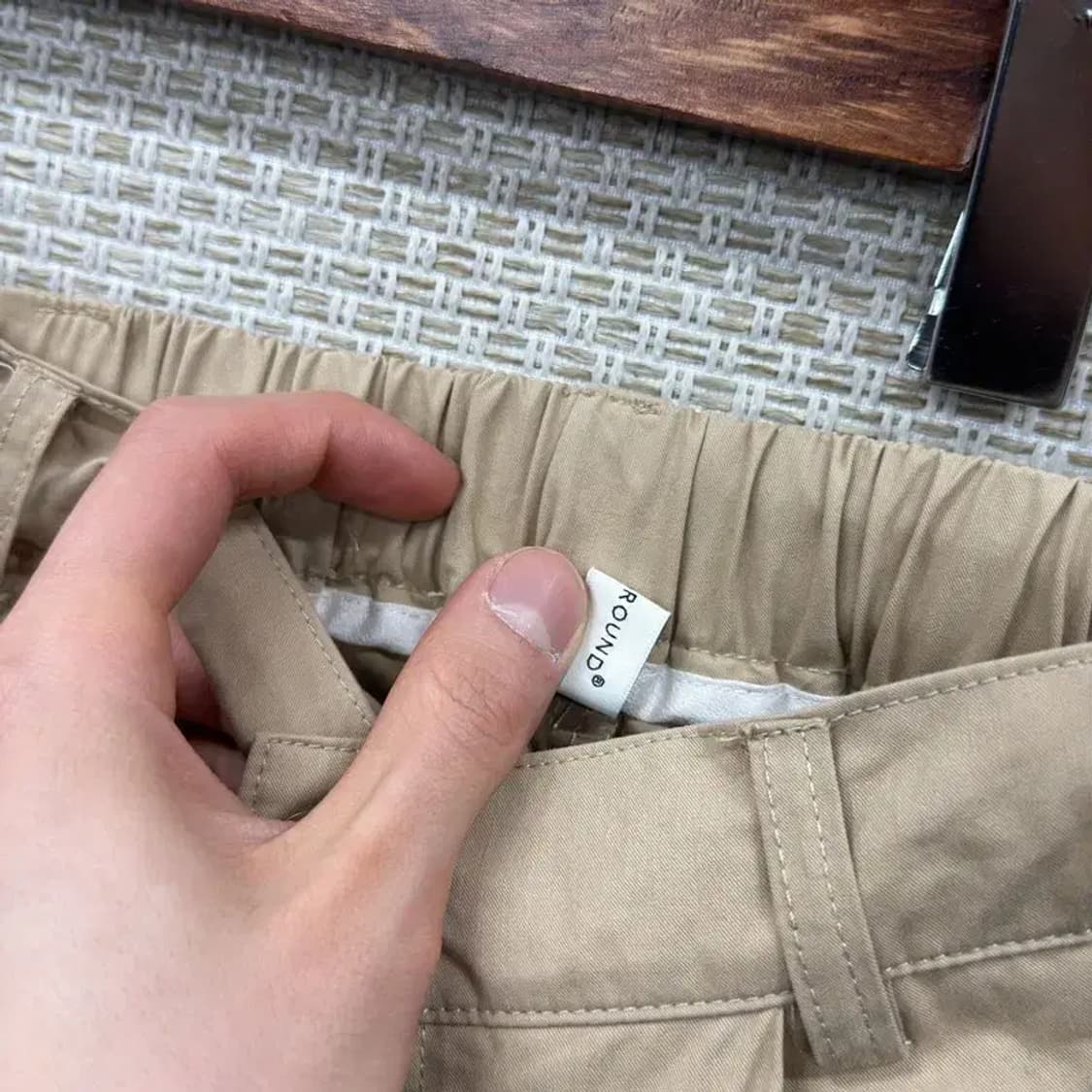 빈티지 캐주얼 와이드 핀턱 뒷밴딩 바지 S M10769 상품이미지4