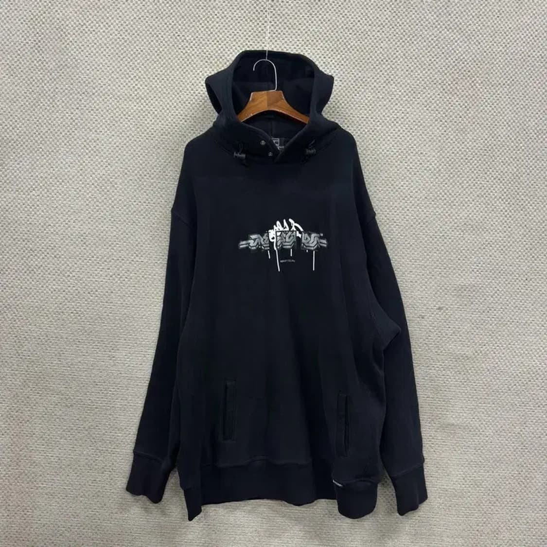 빈티지 프린팅 약기모 롱 후드티 XXL M10754 상품이미지1