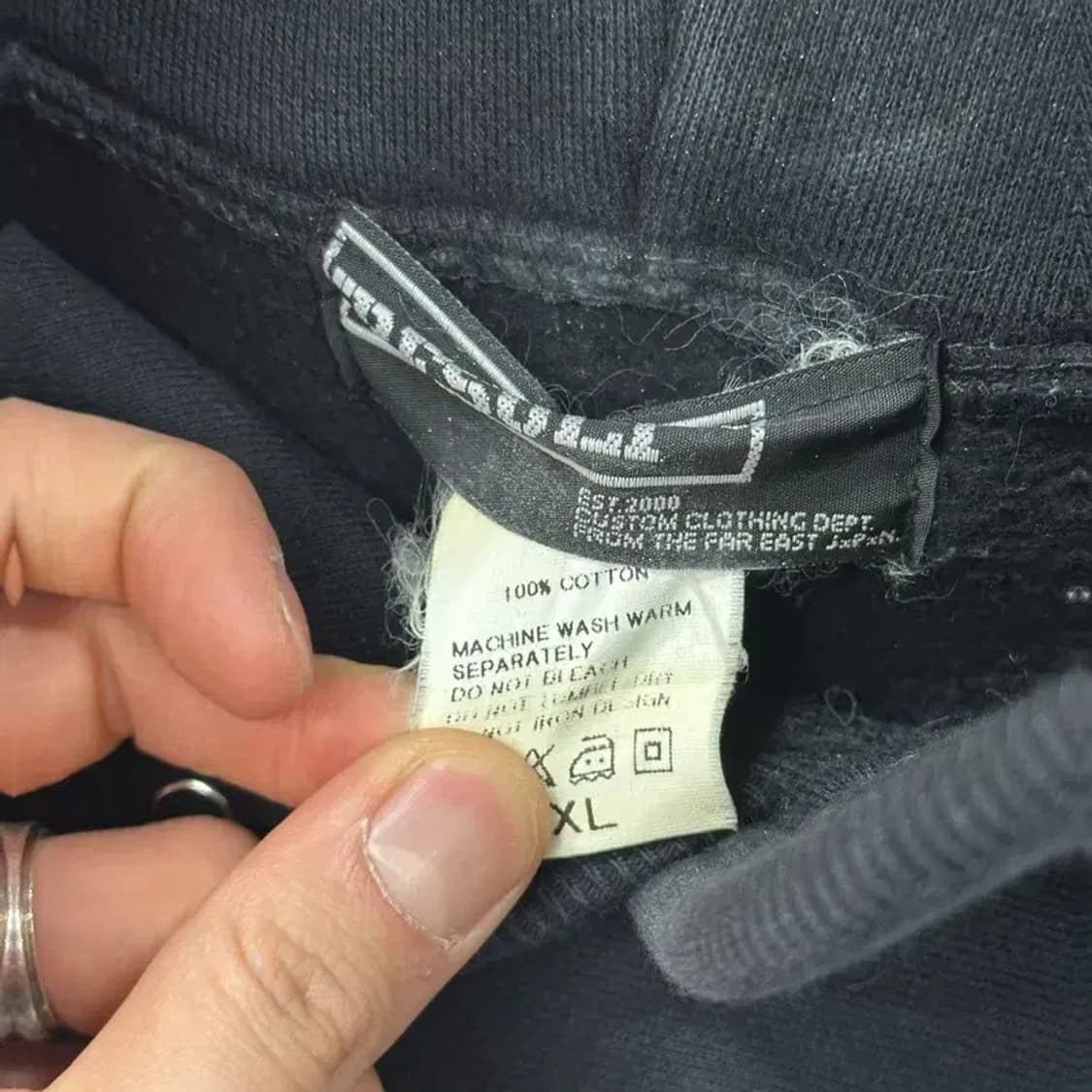 빈티지 프린팅 약기모 롱 후드티 XXL M10754 상품이미지4