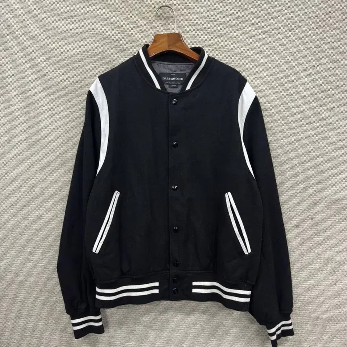 드림월드 캐주얼 양가죽 바시티자켓 L M10763 상품이미지1