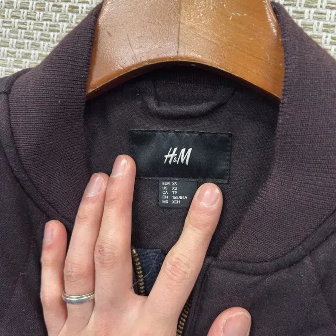 에이치앤엠 퀄팅 블루종 자켓 XS M10876 상품이미지3