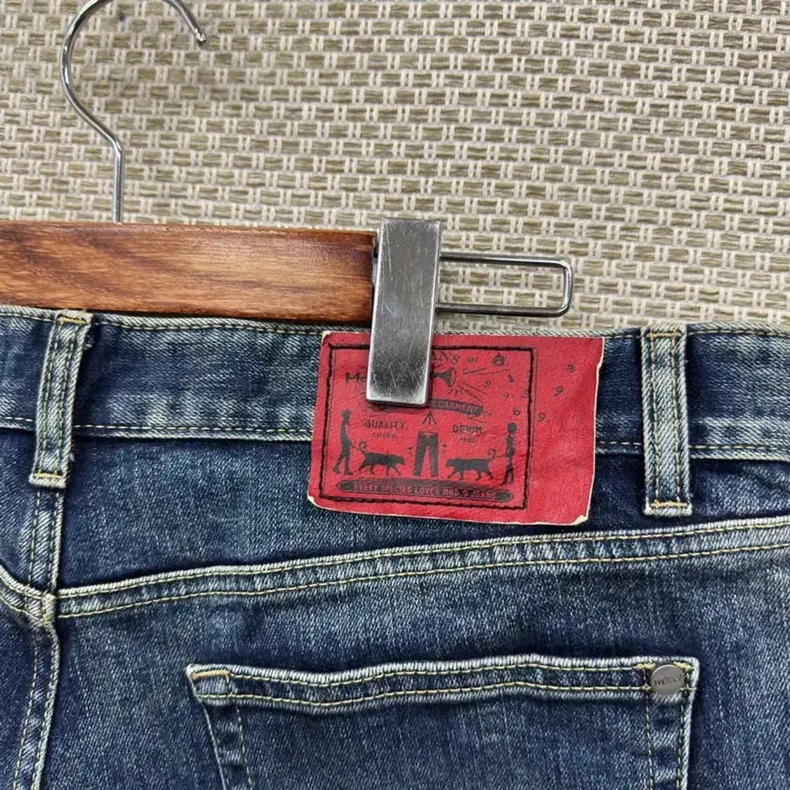 모드나인 워싱 데님 청바지 33인치 M10888 상품이미지3