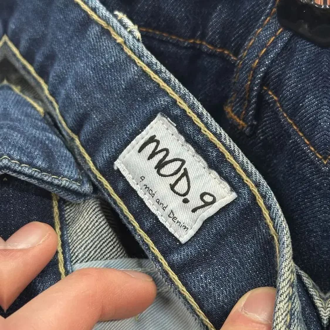 모드나인 워싱 데님 청바지 33인치 M10888 상품이미지4