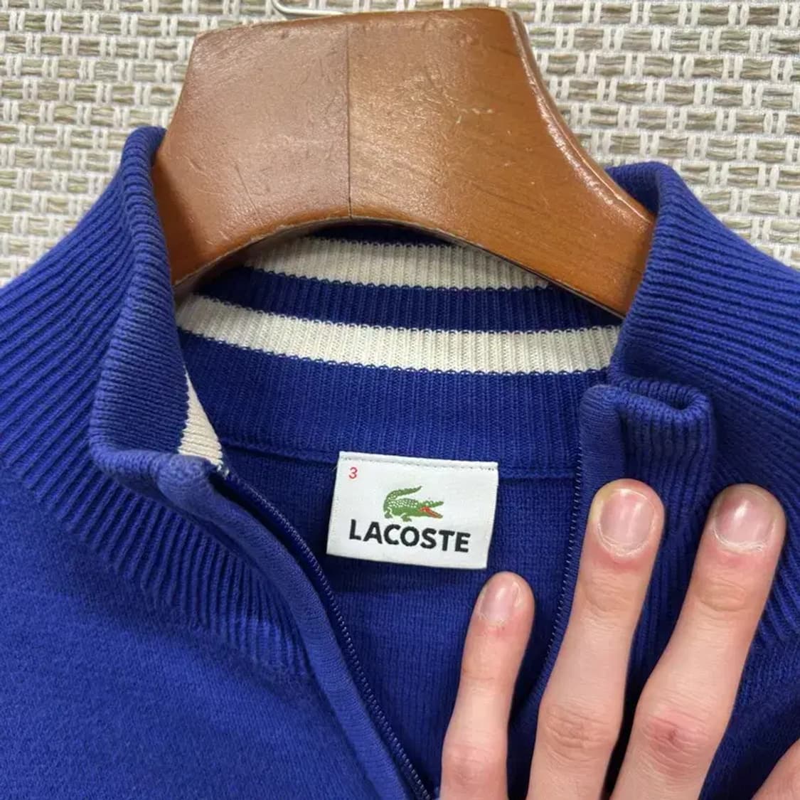 라코스테 사이드로고 니트 집업 가디건 95 M10990 상품이미지3