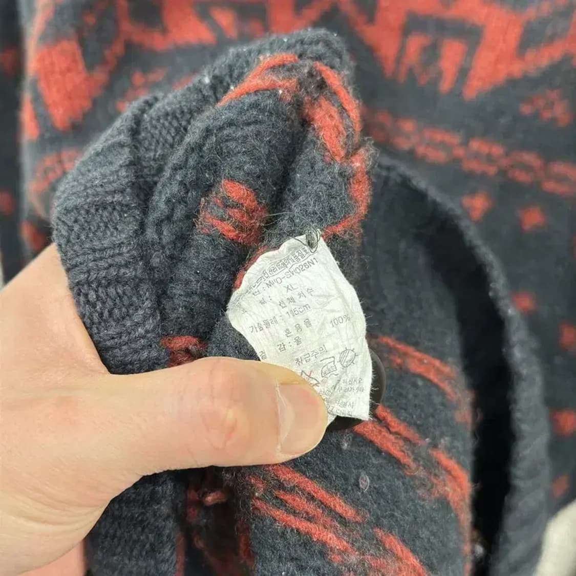 빈티지 노르딕 울 니트 스웨터 XL M10992 상품이미지4