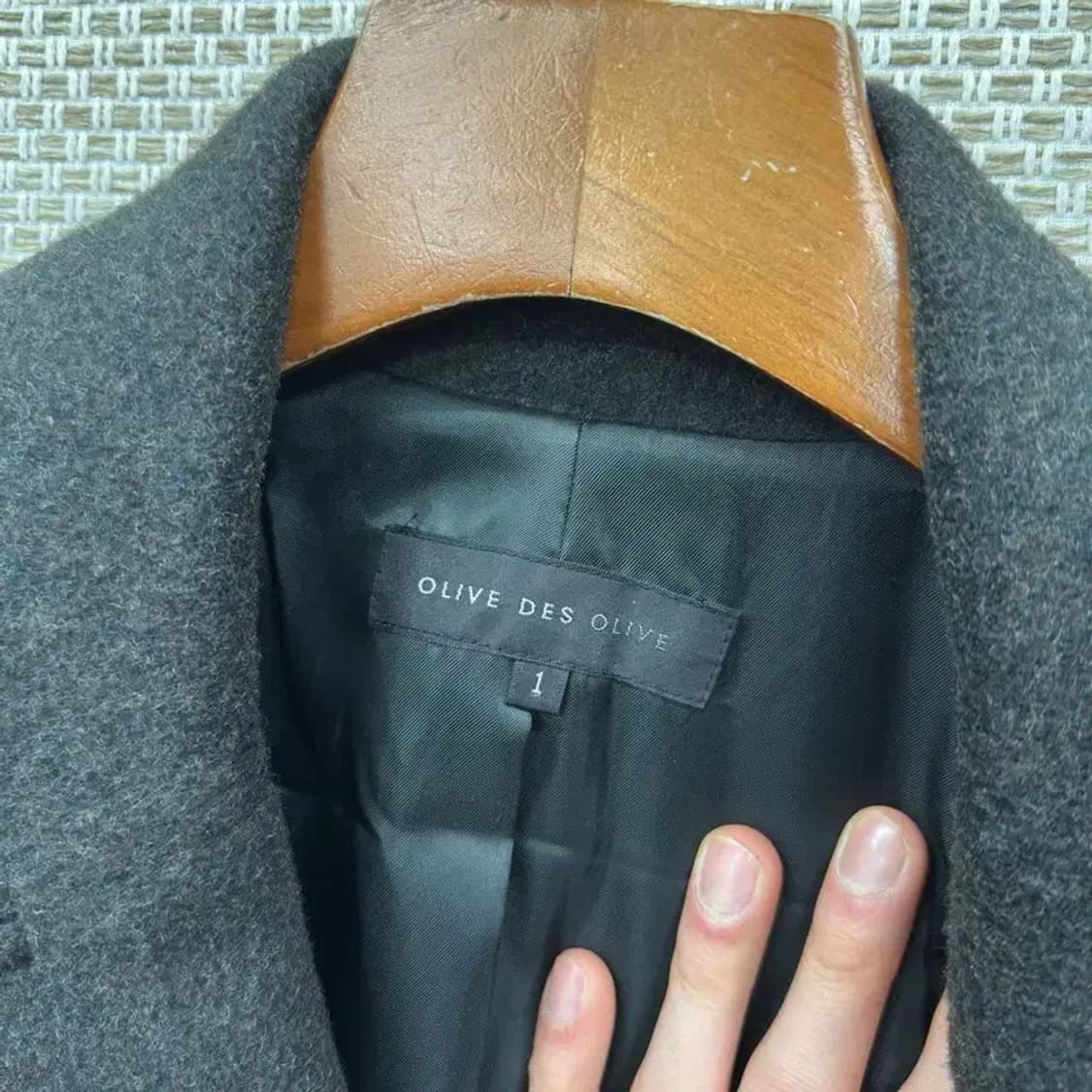 올리브 데 올리브 버튼 울 코트 82 M10988 상품이미지3