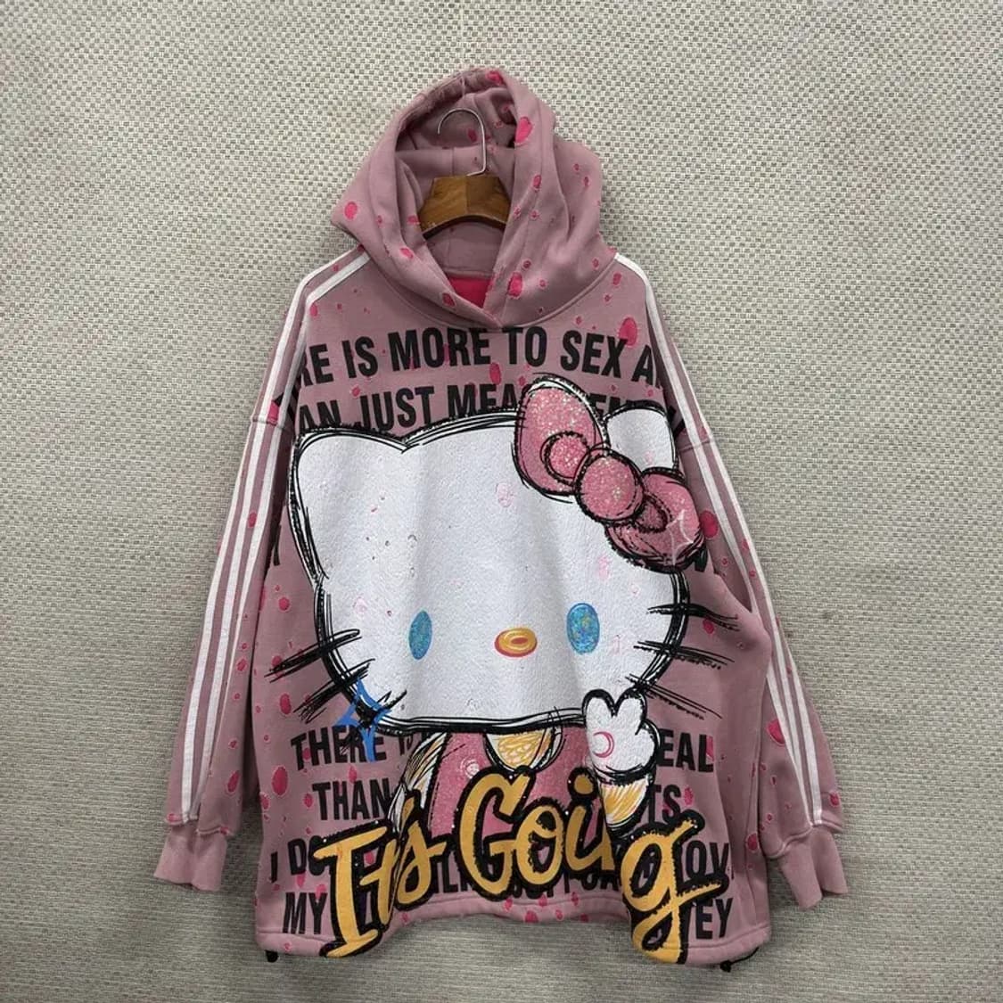 빈티지 빅헬로키티 약기모 후드티 110 M11102 상품이미지1