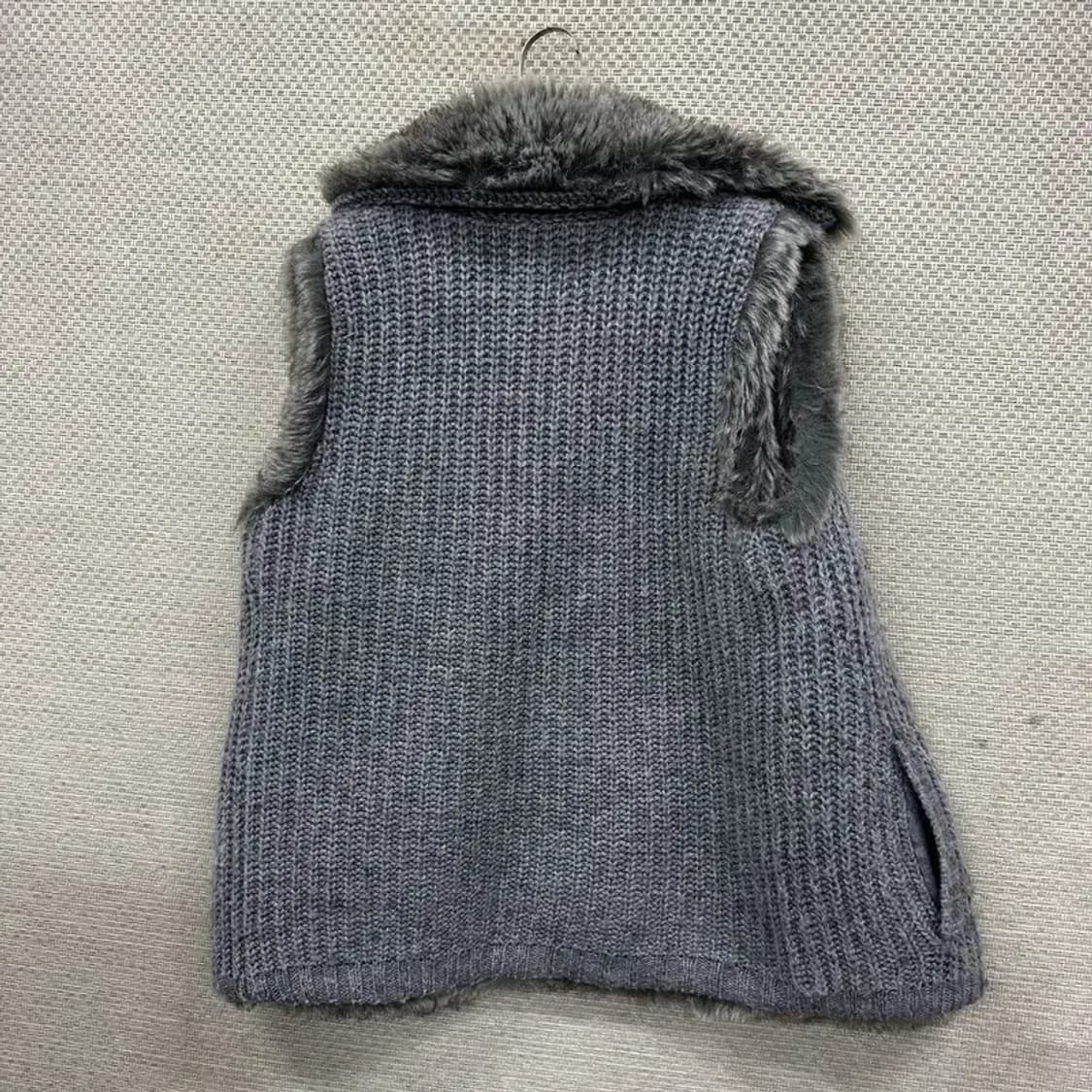 자라 ZARA 퍼 안감 니트 가디건 M M11106 상품이미지2