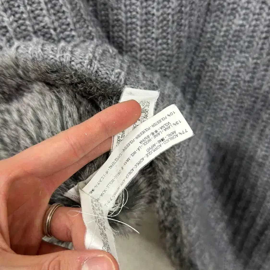 자라 ZARA 퍼 안감 니트 가디건 M M11106 상품이미지4