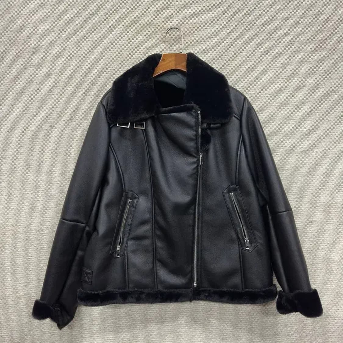 빈티지 페이크레더 무스탕 가죽 자켓 88 M11113 상품이미지1