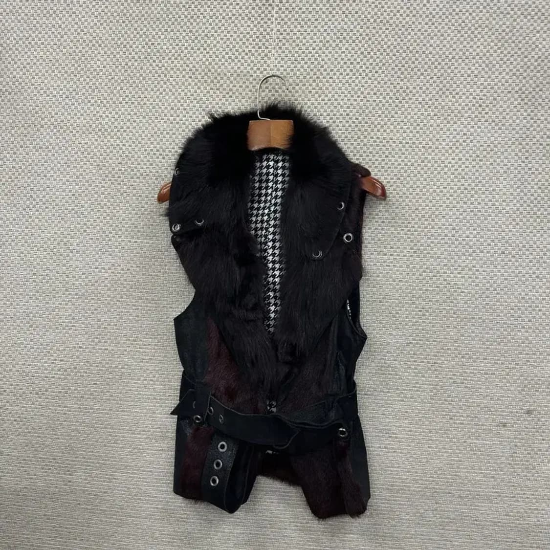 빈티지 펑키 페이크퍼 롱 조끼 베스트 80 M11118 상품이미지1