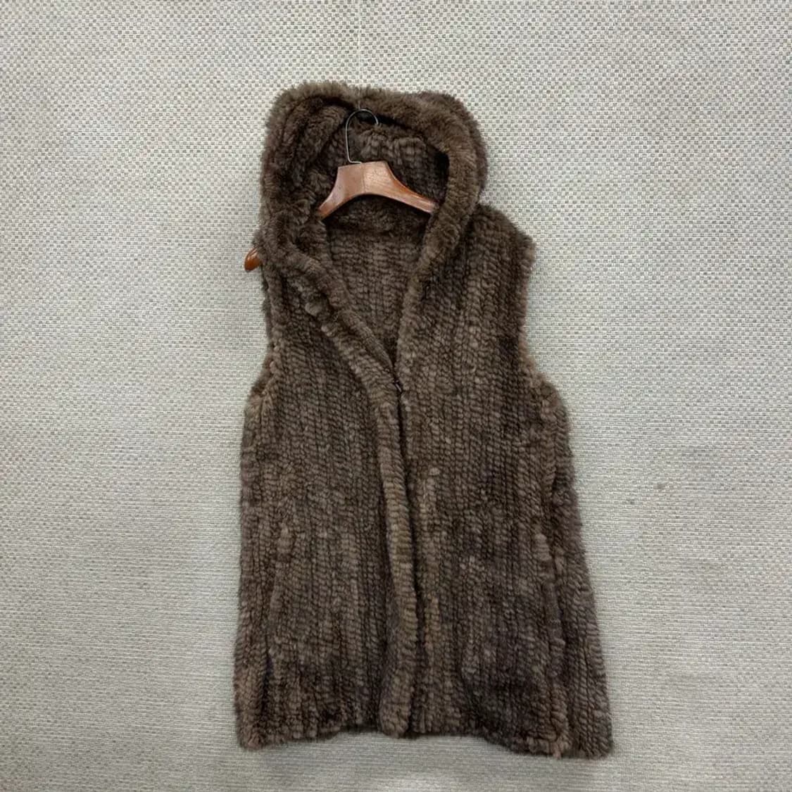 빈티지 캐주얼 롱 후드 조끼 베스트 95 M11120 상품이미지1