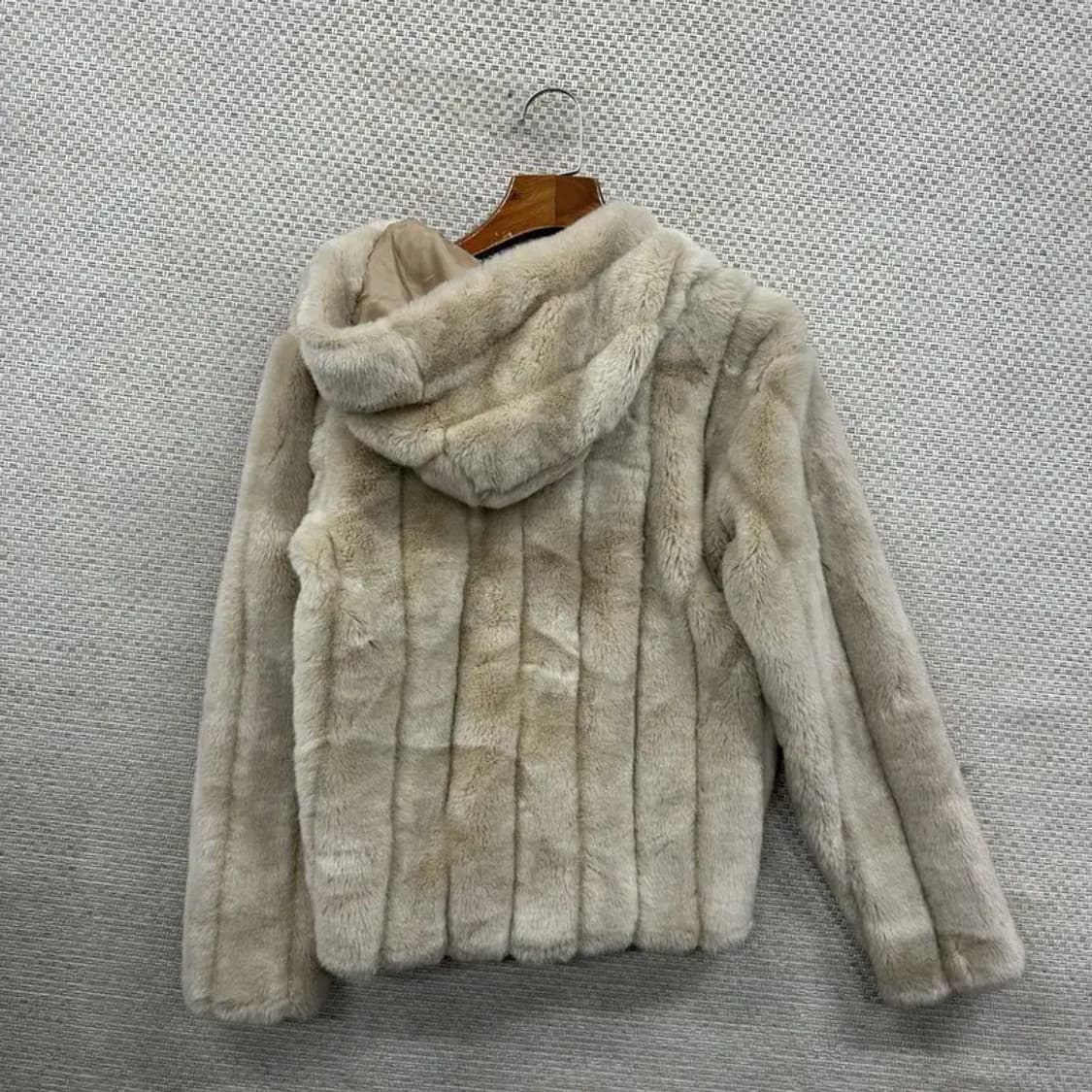 빈티지 페이크 퍼 털 후드 자켓 M M11119 상품이미지2