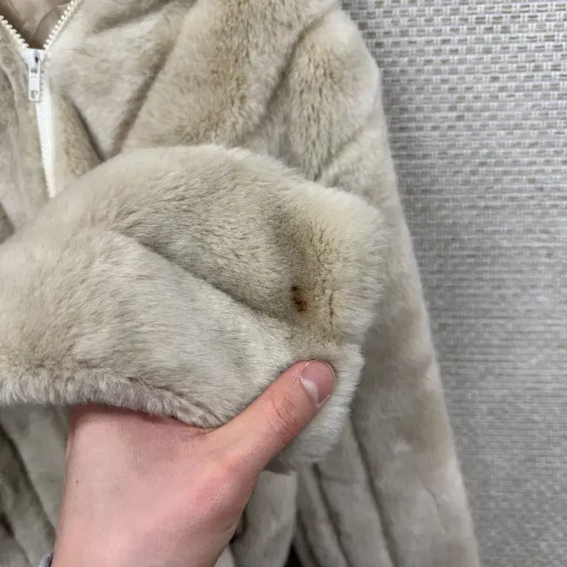 빈티지 페이크 퍼 털 후드 자켓 M M11119 상품이미지3