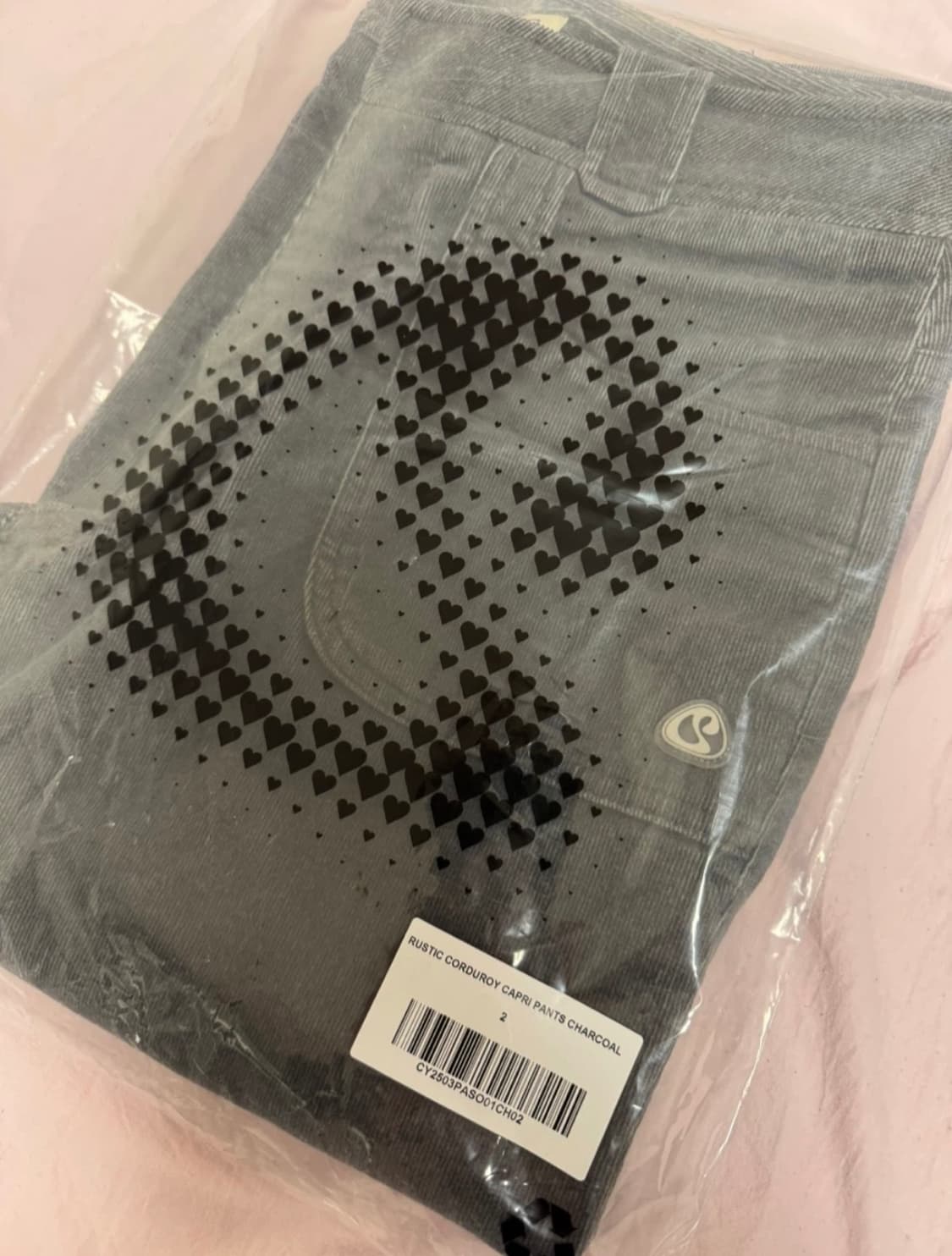 코이세이오 COYSEIO 러스틱 코듀로이 카프리 팬츠 차콜 상품이미지4