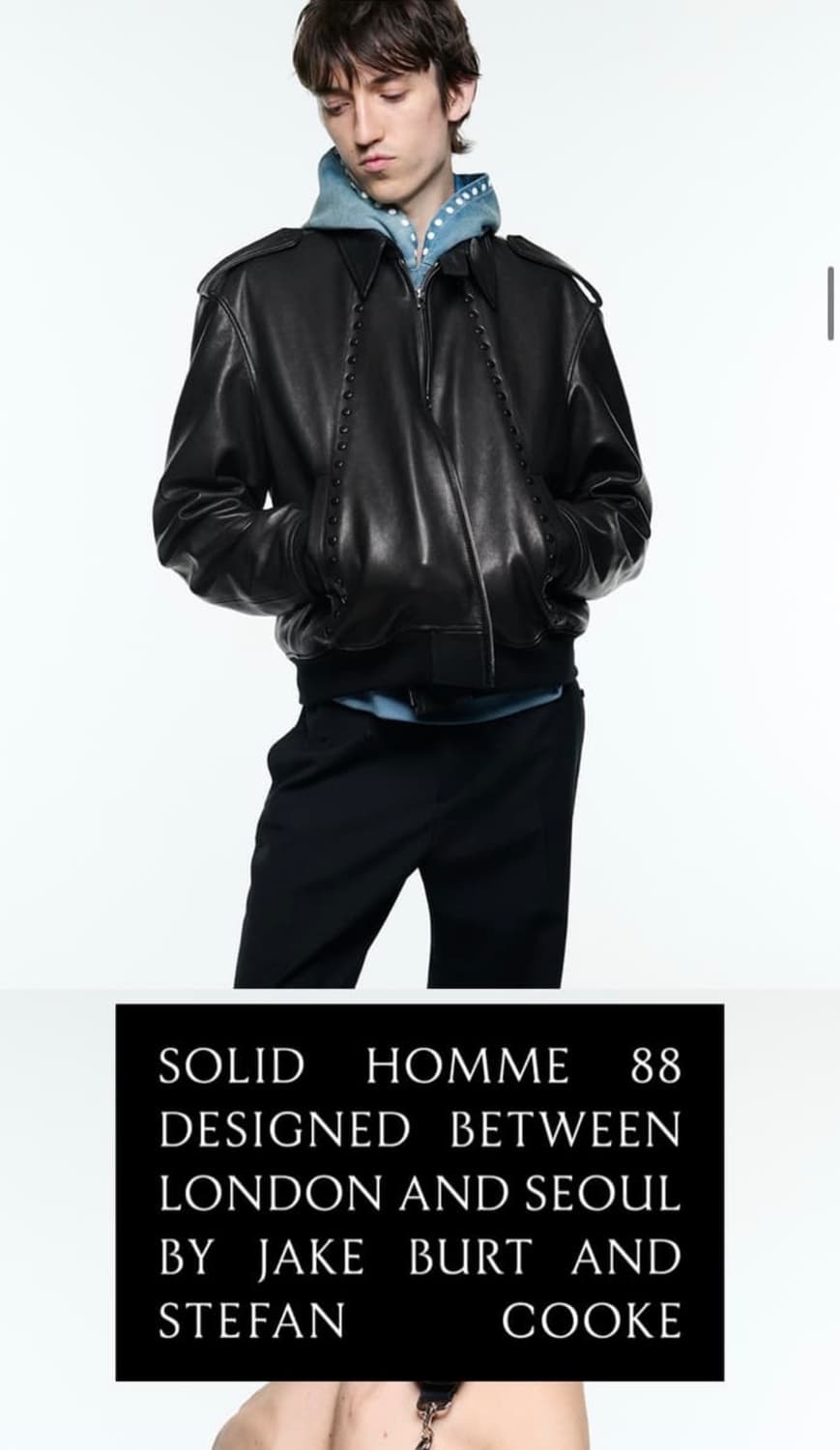 스테판쿡 솔리드옴므 레더 블루종 48 상품이미지1