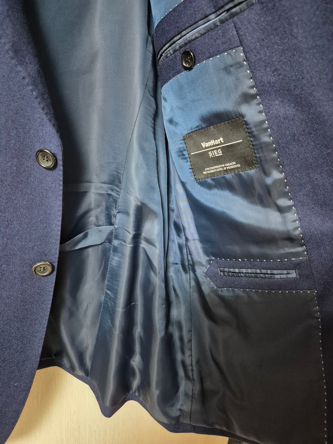 (새제품) 반하트/이태리 까노니꼬 플란넬 울수트 블레이져 자켓 110 상품이미지8