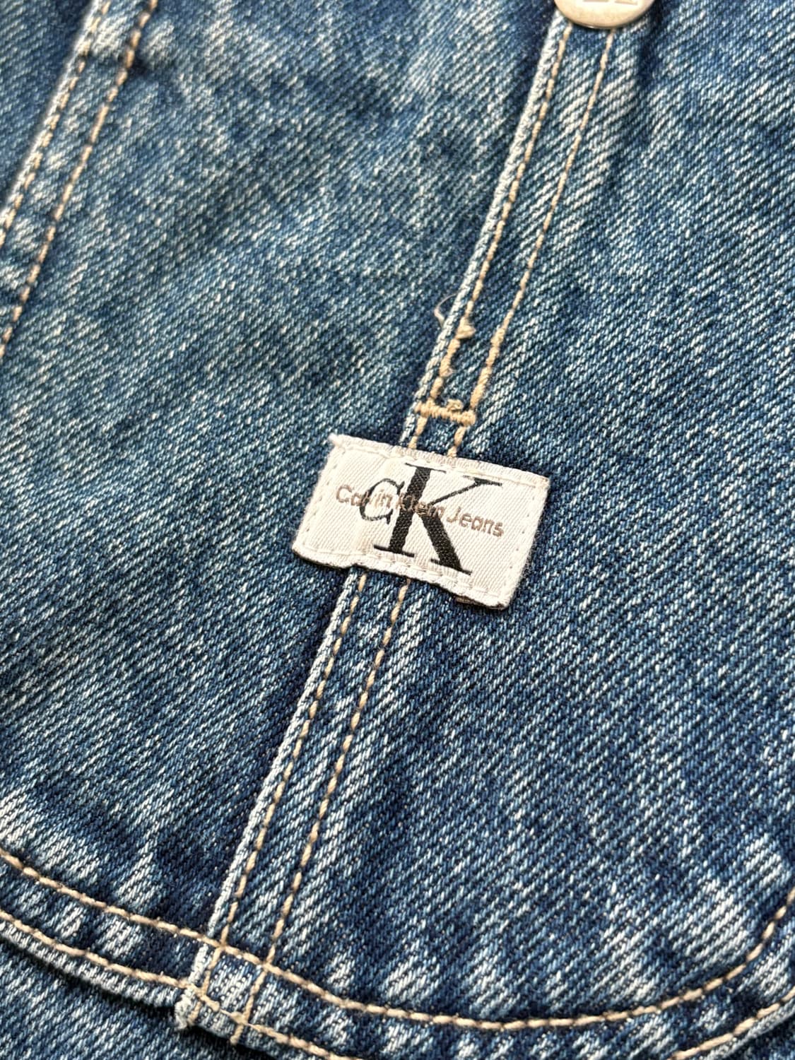 Calvin Klein Jeans 캘빈클라인 90‘s 데님 커버올 자켓  상품이미지4
