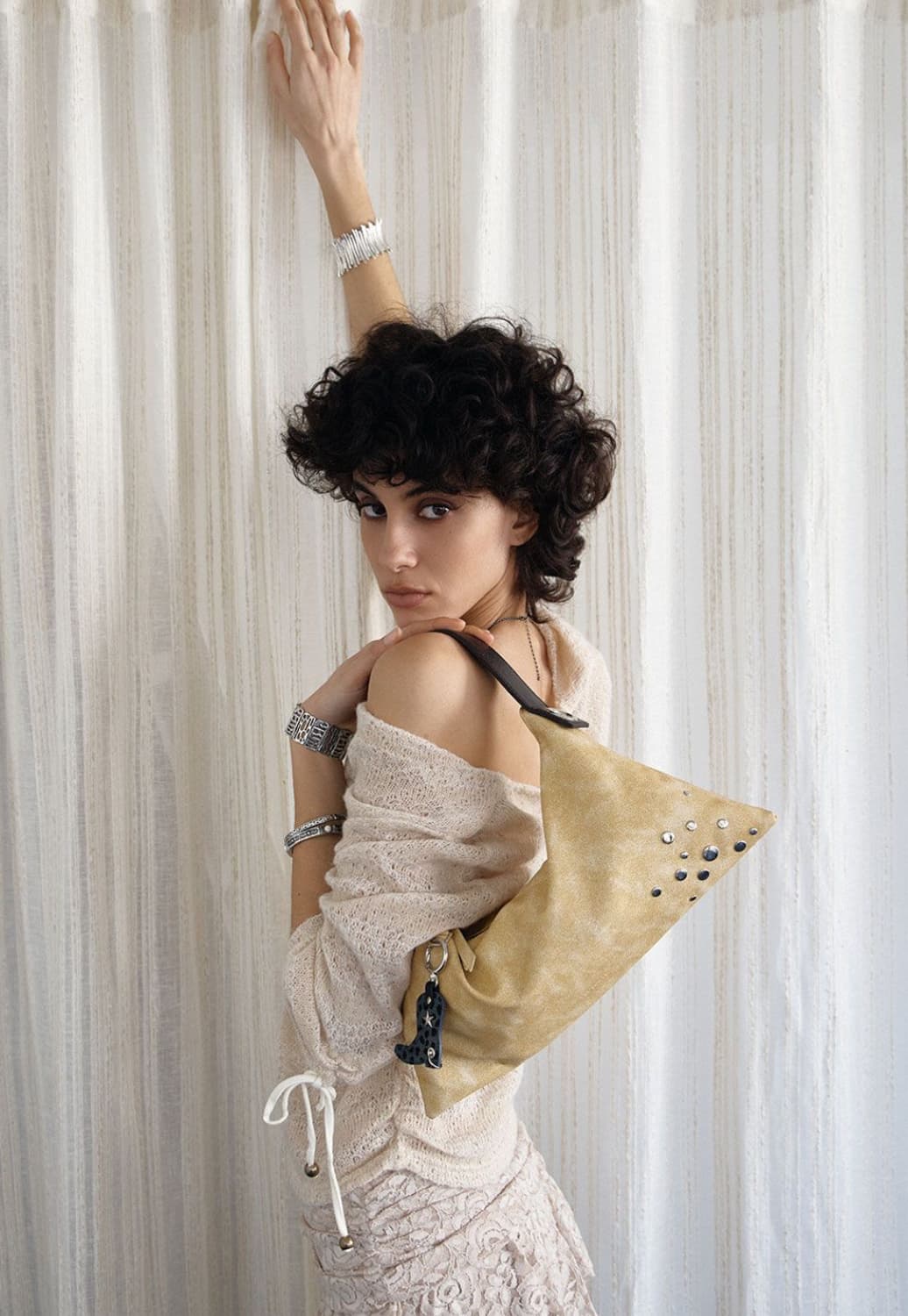 샌드뮤지엄 로라 호보백 미니 빈티지옐로우 상품이미지1