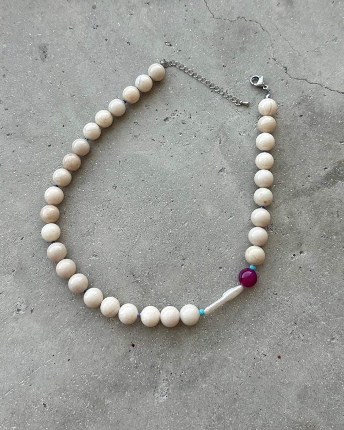 이알알 red pearl necklace 새상품 상품이미지1